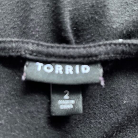 Torrid Rhinestone Neckline Knit Midi Dress 2X Fit And Flare Scoop Neck Pockets - Picture 5 of 5